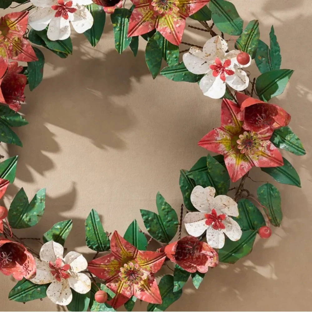 Seasons Of Bloom Rustic Iron Wreath Sundance Catalog